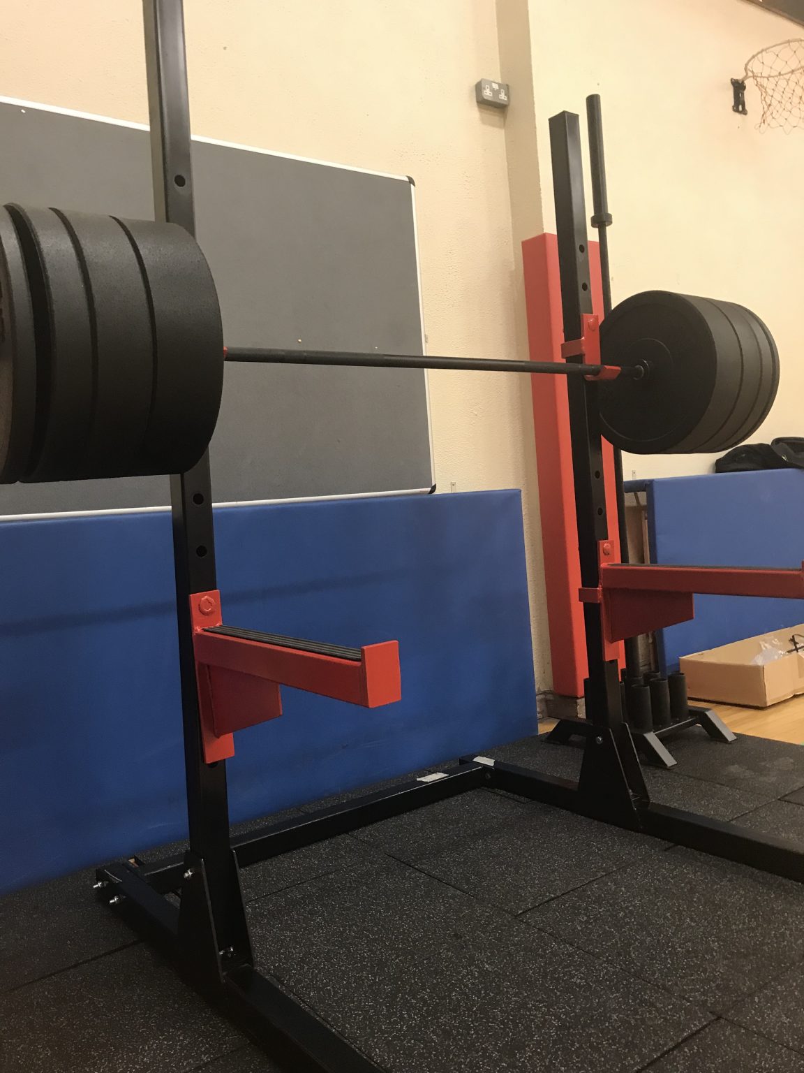 Olympic Squat Rack, Bar, Bumper 100KG Bench Set Exercise Equipment